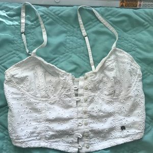 White crop top